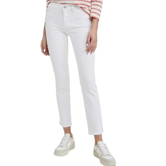 DL1961 Angel Cigarette Mid Rise Instasculpt 29” Milk White Jeans Pants - Sz 24 - Picture 1 of 7